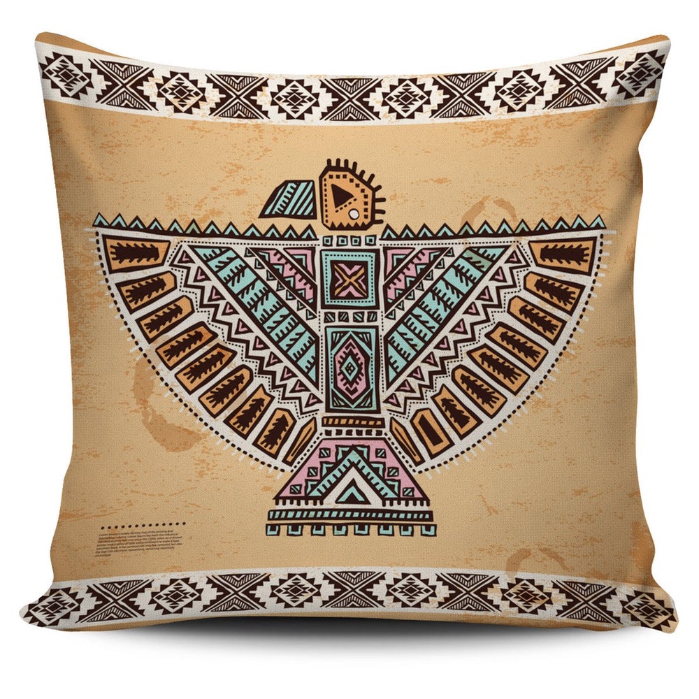 Native American Pillow Case, Thunderbird Brown Native American Pillow Covers no link, Native American Pillow Covers