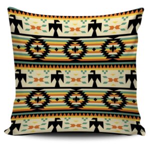 Native American Pillow Case, Thunderbirds Yellow Native&hellip;