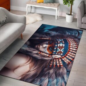 Native American Rug Native Rugs 3D Native Girl Native American Area Rug 2 q5gxlx.jpg