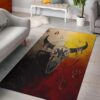 Native American Rug, Native Rugs, Bison Native American Symbol Area Rug