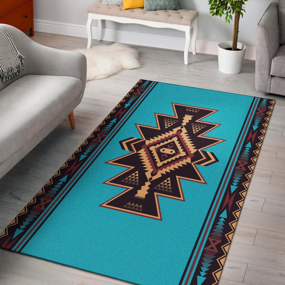 Native American Rug, Native Rugs, Brown Western Native American Area Rug