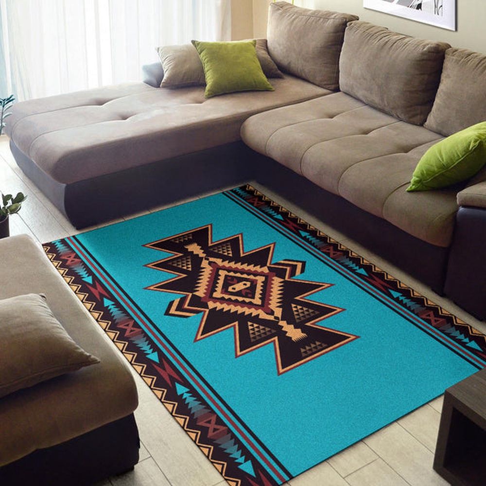 Native American Rug, Native Rugs, Brown Western Native American Area Rug