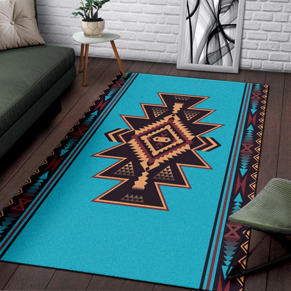 Native American Rug, Native Rugs, Brown Western Native American Area Rug