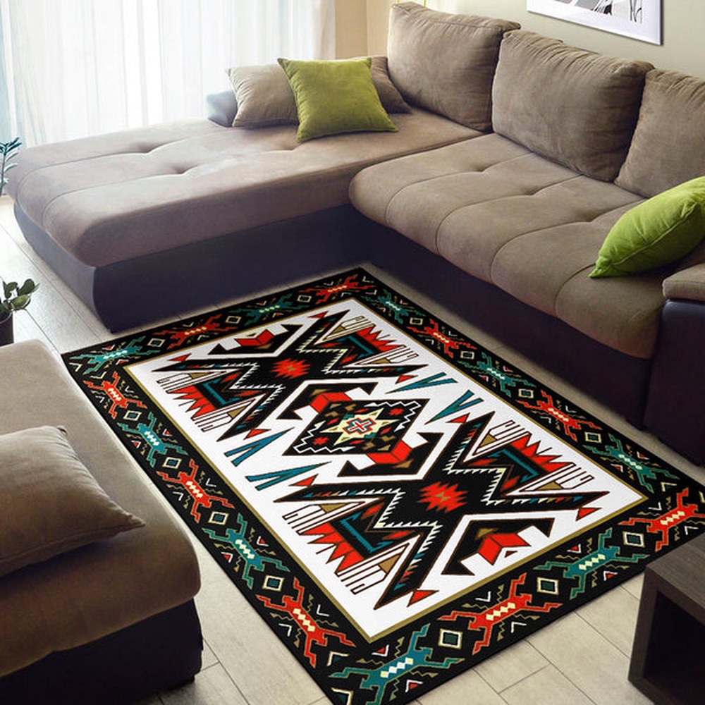 Native American Rug, Native Rugs, Tribal Colorful Pattern Native American Area Rug Native American Rug, Native Rugs, Tribal Colorful Pattern Native American Area Rug