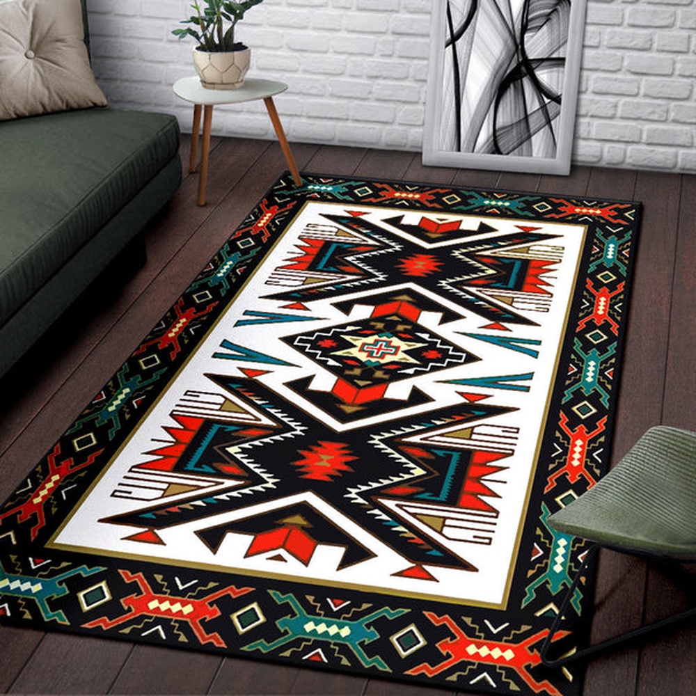 Native American Rug, Native Rugs, Tribal Colorful Pattern Native American Area Rug Native American Rug, Native Rugs, Tribal Colorful Pattern Native American Area Rug