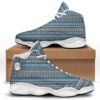 Native American Shoes, American Geometric Native Print Pattern Black Basketball Shoes, Native American Basketball Shoes