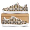 Native American Shoes, American Tribal Native Print Pattern Black Low Top Sneakers, Native American Low Top Shoes
