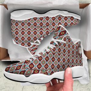 Native American Shoes American Turquoise Native Print Pattern White Basketball Shoes Native American Basketball Shoes 3 xnf44w.jpg