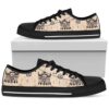 Native American Shoes, Bison Red Arrow Native American Design Low Top Canvas Shoes, Native American Low Top Shoes
