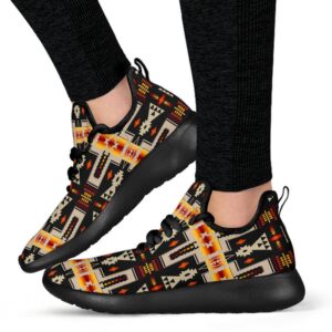 Native American Shoes Black Tribe Design Native American Mesh Knit Sneakers 2 zpxjpq.jpg