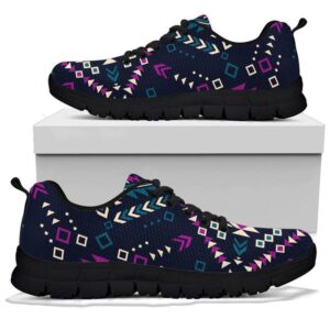 Native American Shoes, Dark Color Pattern Sneaker