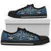 Native American Shoes, Light Purple Tribe Design Native American Low Top Canvas Shoe, Native American Low Top Shoes