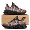 Native American Shoes, Native American Running Shoes, American Native Tribal Print Pattern White Running Shoes