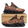 Native American Shoes, Native American Running Shoes, Native American Ethnic Print Pattern White Running Shoes