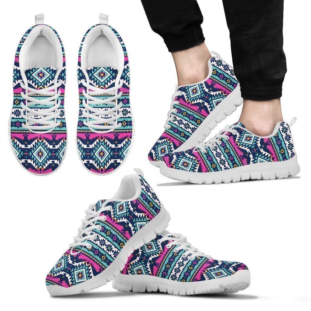 Native American Shoes, Native American Tribal Navajo Indians Aztec Men Shoes Sneakers