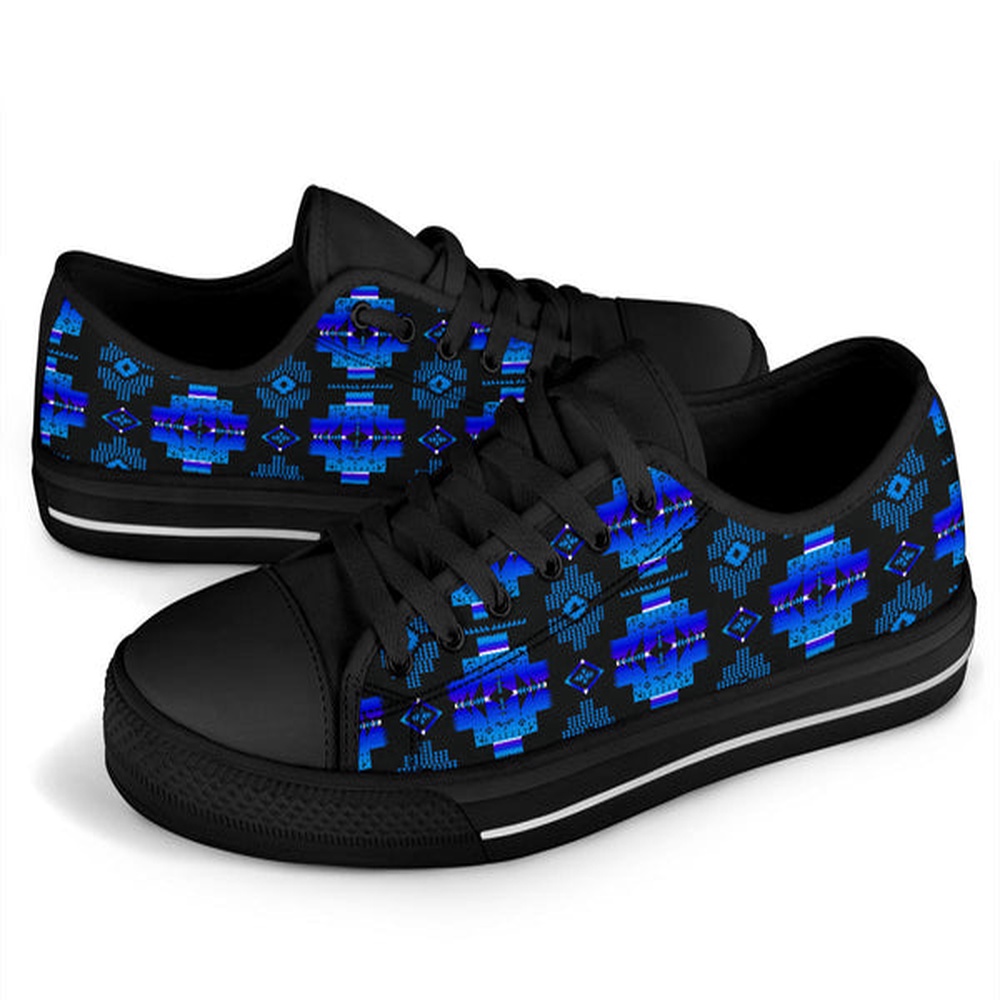 Native American Shoes, Native Tribes Pattern Native American Low Top Canvas Shoe, Native American Low Top Shoes
