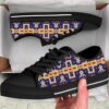 Native American Shoes, Navy Pattern Native Low Tops, Native American Low Top Shoes