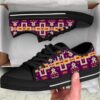 Native American Shoes, Seamless Geometric Pattern Low Top Canvas Shoe, Native American Low Top Shoes