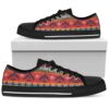 Native American Shoes, Seamless Geometric Pattern Low Top Canvas Shoe, Native American Low Top Shoes