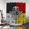 Native American Shower Curtain, Brown Tribe Pattern Native American Design Shower Curtain, Designer Shower Curtains