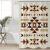 Native American Shower Curtain, Ethnic Pattern Shower Curtain, Designer Shower Curtains
