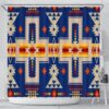 Native American Shower Curtain, Navy Pattern Native Shower Curtain, Designer Shower Curtains