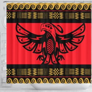 Native American Shower Curtain The Thunderbird Red Pattern Shower Curtain Designer Shower Curtains 4 c3u8jr.jpg