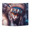 Native American Tapestry, Bison Medicine Wheels Native American Tapestry, Wall Tapestry Native American