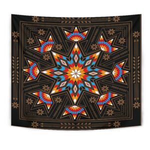 Native American Tapestry, Black Geometric Native American&hellip;