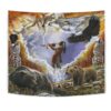 Native American Tapestry, Brown Pattern Breastplate Native American Tapestry, Wall Tapestry Native American