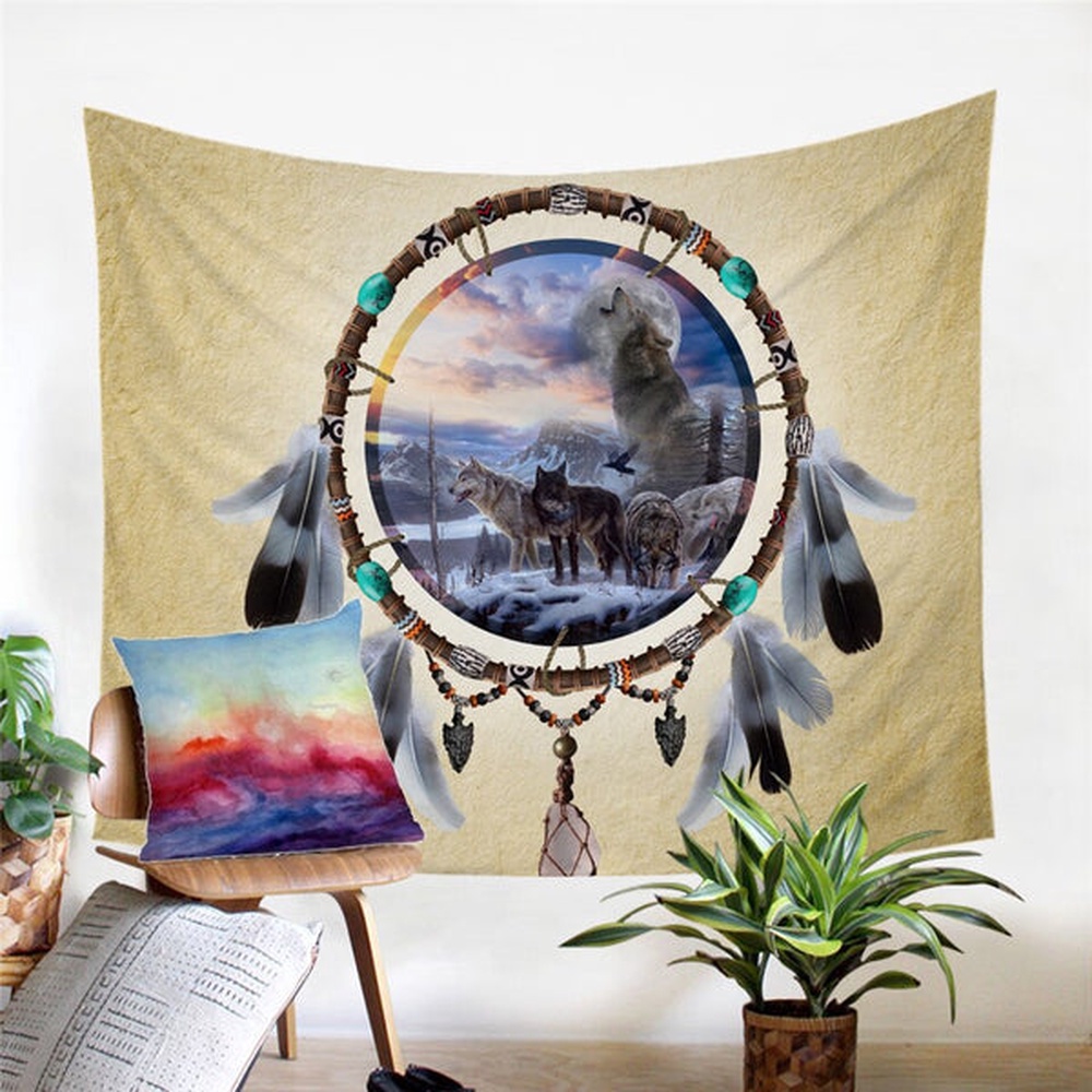 Native American Tapestry, Carpet Lion Tiger Leopard Bear Tapestry, Wall Tapestry Native American