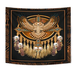 Native American Tapestry, Golden Owl Dreamcatcher Native&hellip;