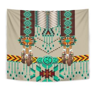 Native American Tapestry, Green Pattern Breastplate Tapestry,&hellip;