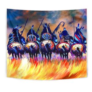 Native American Tapestry, Warriors Native American Tapestry,&hellip;