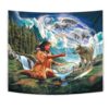 Native American Tapestry, Women Native American Tapestry, Wall Tapestry Native American