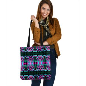 Native American Tote Bag, Brocade Purple Pattern&hellip;