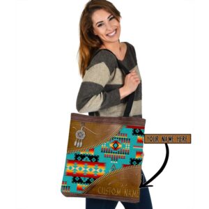 Native American Tote Bag, Custom Name Totem&hellip;