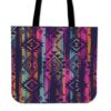 Native American Tote Bag, Indians Tribal Native Navajo American Aztec Print Tote Bag, Native American Bag