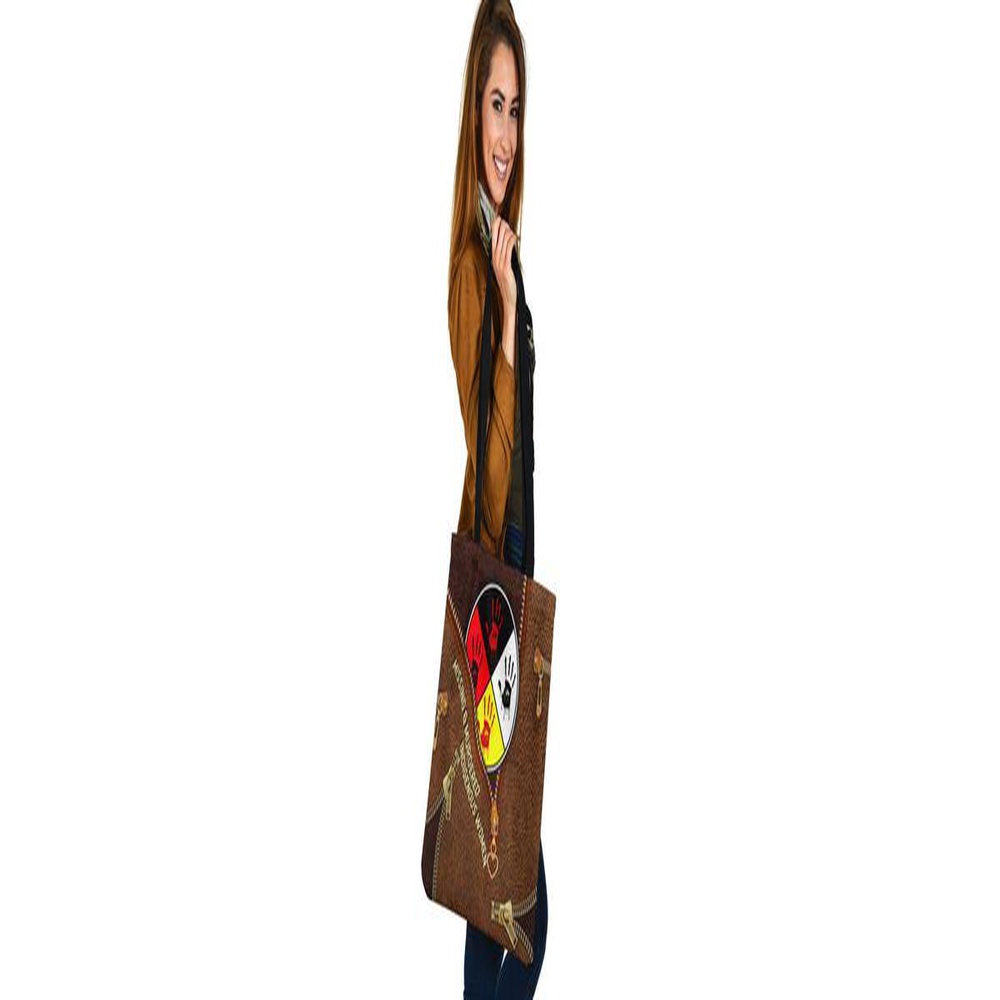 Native American Tote Bag, Missing Native American 3D Printed Canvas Tote Bag, Native American Bag