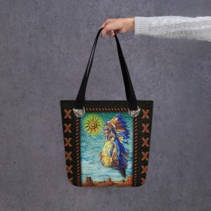 Native American Tote Bag, Native Chief Tote&hellip;