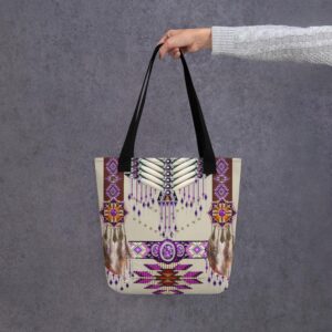 Native American Tote Bag, Native Pattern Purple&hellip;