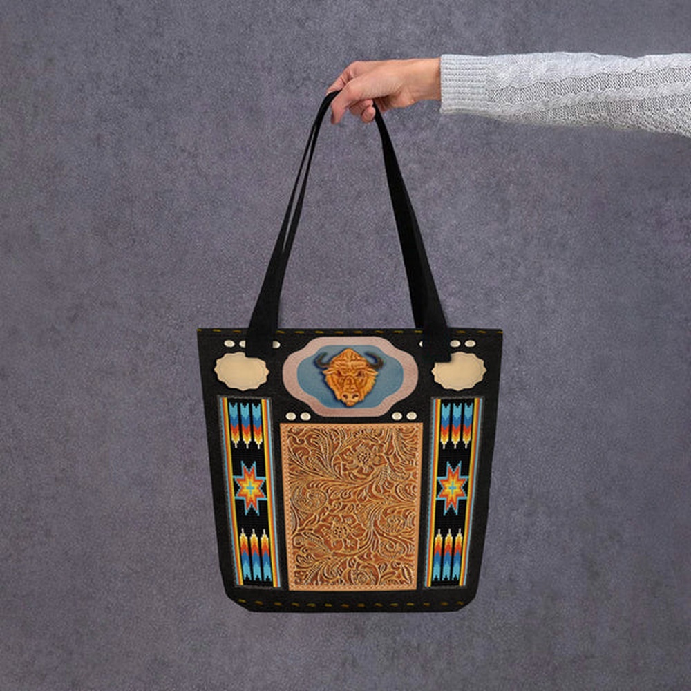 Native American Tote Bag, Native Pattern Tote bag, Native American Bag
