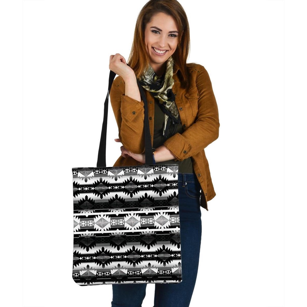 Native American Tote Bag, Okotoks Designs Native American 3D Printed Canvas Tote Bag, Native American Bag