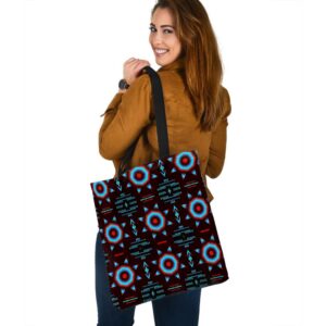 Native American Tote Bag, Sun Full Color&hellip;