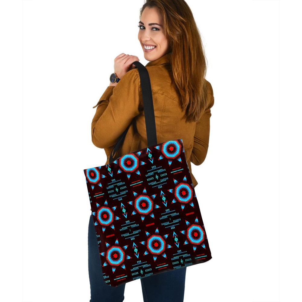Native American Tote Bag, Sun Full Color Native American 3D Printed Canvas Tote Bag, Native American Bag