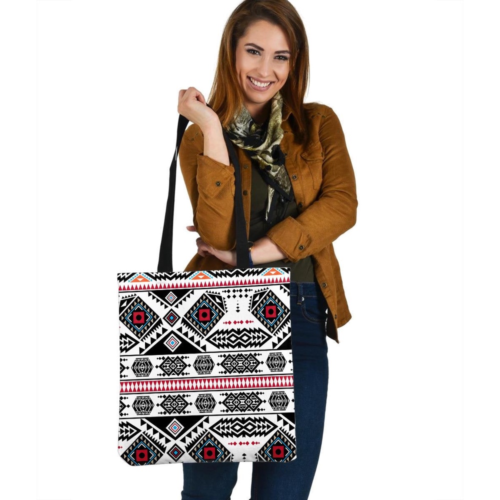 Native American Tote Bag, Tribal Native American 3D Printed Canvas Tote Bag, Native American Bag