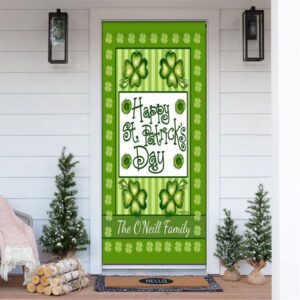 Personalized Happy St Patrick’s Day Clover Door&hellip;