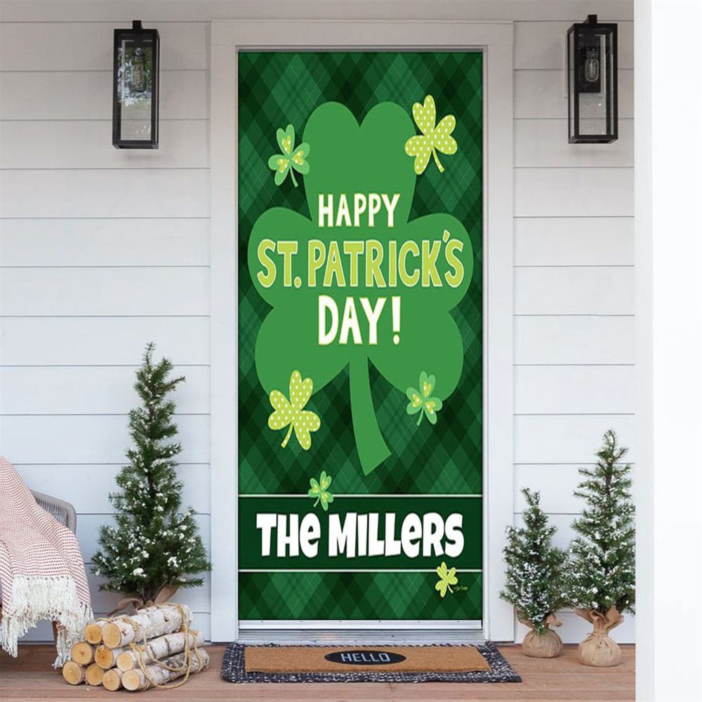 Personalized Lucky Shamrocks Door Cover, St Patrick’s Day Door Cover, St Patrick’s Day Door Decor Personalized Lucky Shamrocks Door Cover, St Patrick’s Day Door Cover, St Patrick’s Day Door Decor