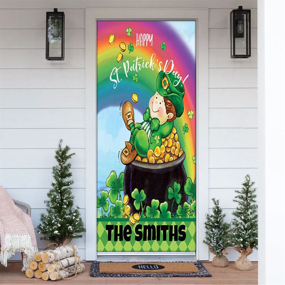 Personalized St Patrick’s Day Pot of Gold Door Cover, St Patrick’s Day Door Cover, St Patrick’s Day Door Decor Personalized St Patrick’s Day Pot of Gold Door Cover, St Patrick’s Day Door Cover, St Patrick’s Day Door Decor