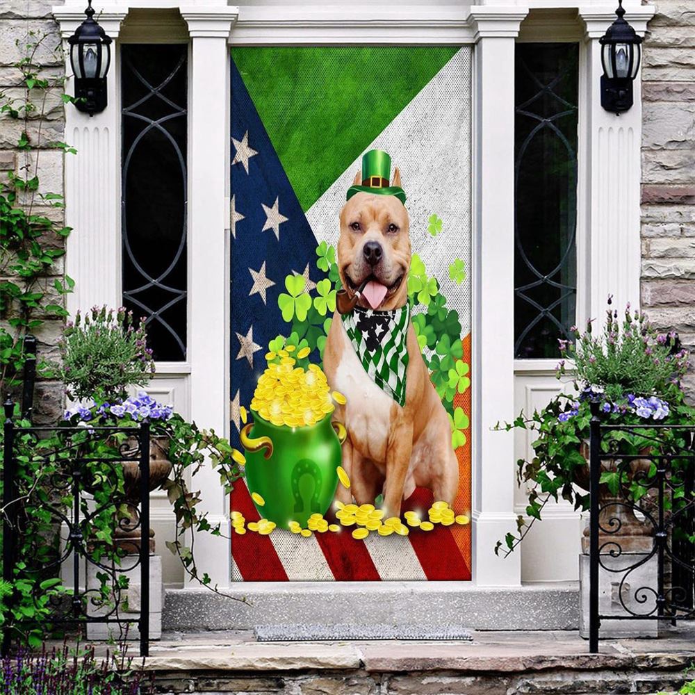 Pit Bull Door Cover, St Patrick’s Day Door Cover, St Patrick’s Day Door Decor Pit Bull Door Cover, St Patrick’s Day Door Cover, St Patrick’s Day Door Decor